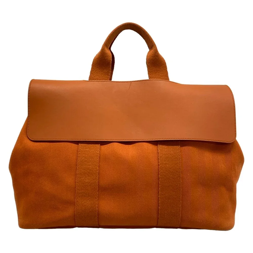 Hermès Valparaiso MM Handbag Toile chevron Leather